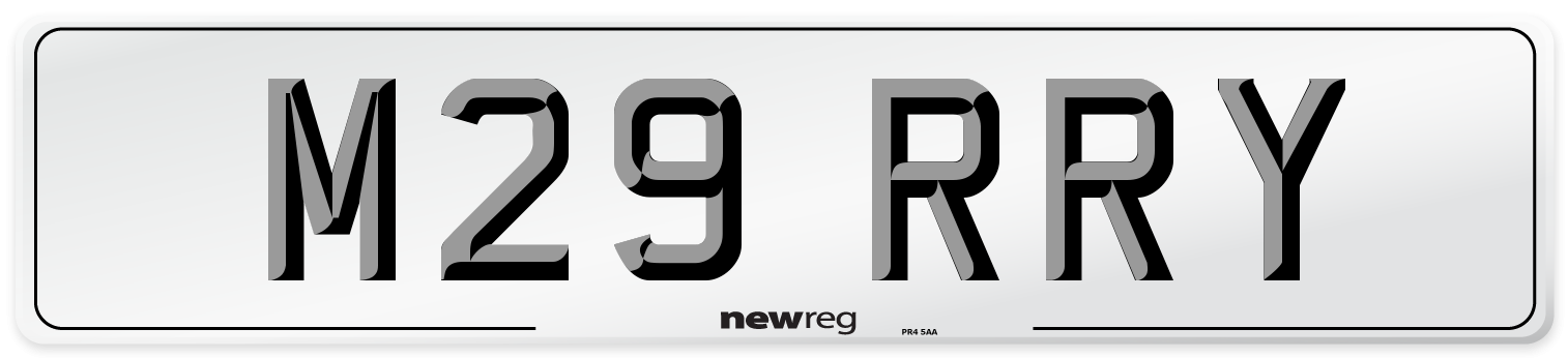 M29 RRY Number Plate from New Reg